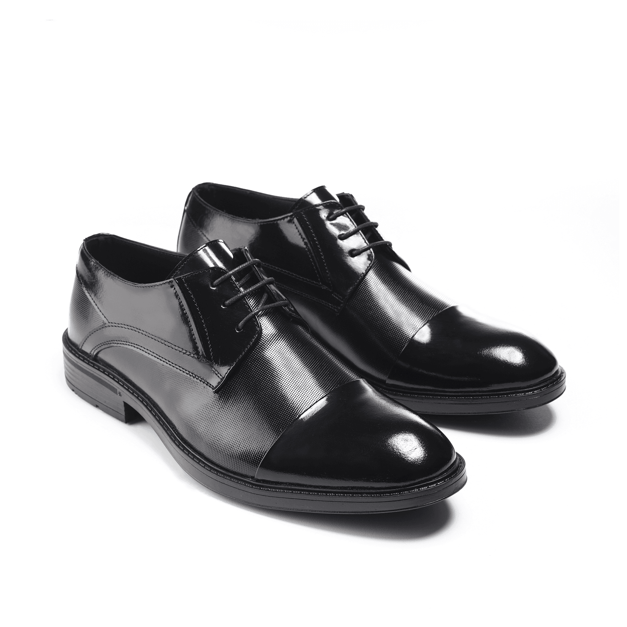 CUCA Glossy Cap Toe Oxford Formal Shoes